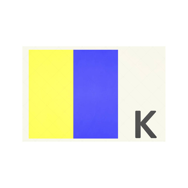 LETTER K - Navy Signal Print - Foundry