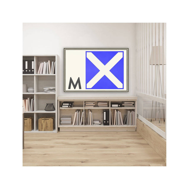 LETTER M - Navy Signal Print - Foundry