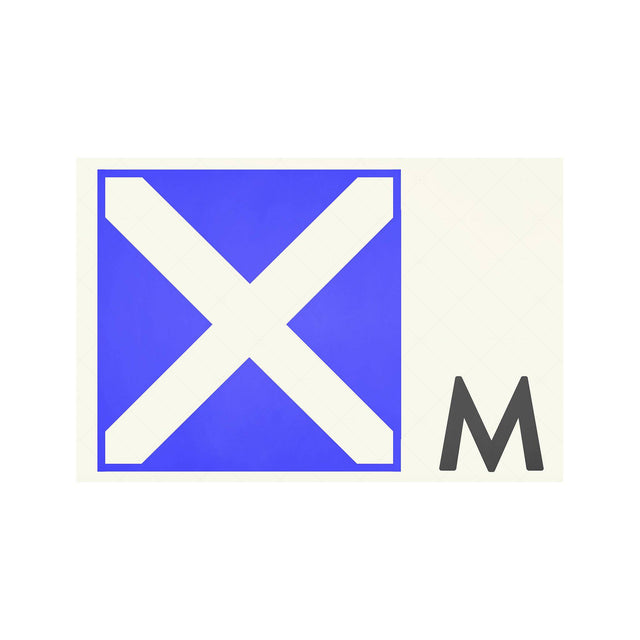 LETTER M - Navy Signal Print - Foundry