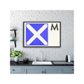 LETTER M - Navy Signal Print - Foundry