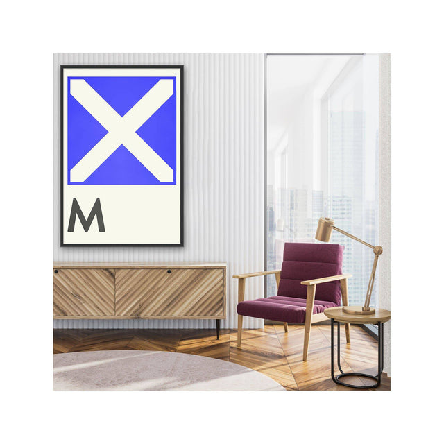 LETTER M - Navy Signal Print - Foundry