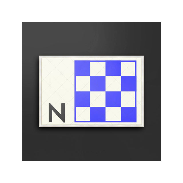 LETTER N - Navy Signal Print - Foundry