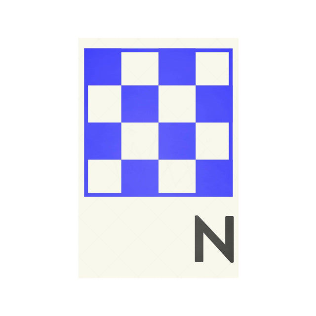 LETTER N - Navy Signal Print - Foundry