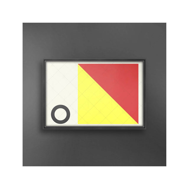 LETTER O - Navy Signal Print - Foundry