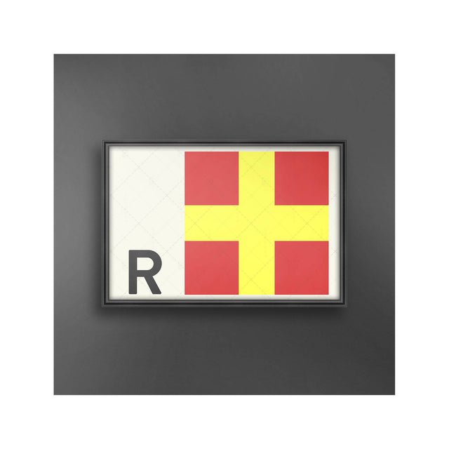 LETTER R - Navy Signal Print - Foundry