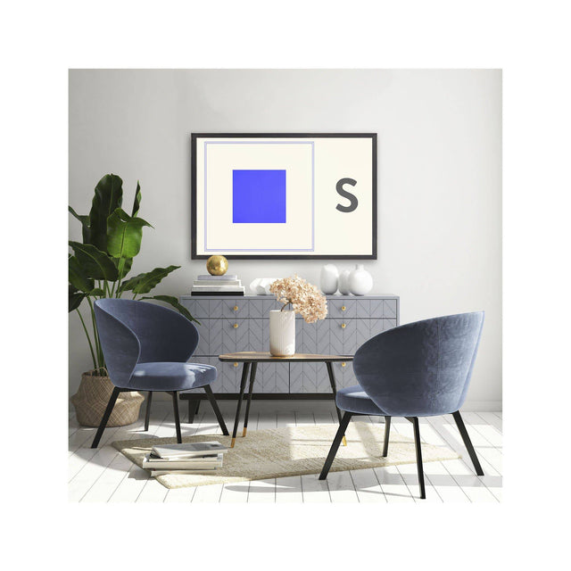 LETTER S - Navy Signal Print - Foundry