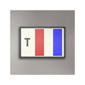 LETTER T - Navy Signal Print - Foundry