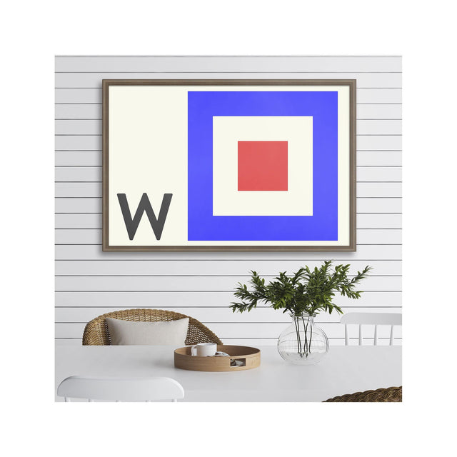 LETTER W - Navy Signal Print - Foundry