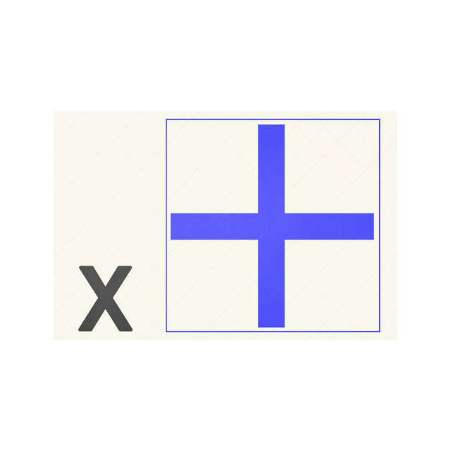 LETTER X - Navy Signal Print - Foundry