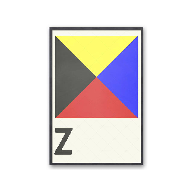 LETTER Z - Navy Signal Print - Foundry