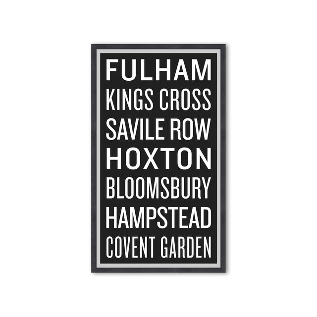 LONDON ENGLAND Bus Scroll - FULHAM - Foundry