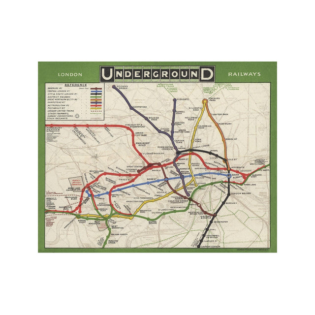 LONDON UNDERGROUND RAILWAYS Map - Foundry