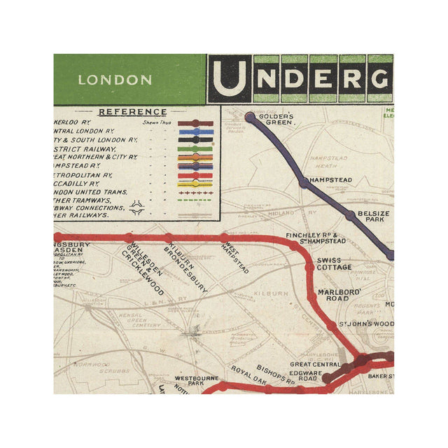 LONDON UNDERGROUND RAILWAYS Map - Foundry