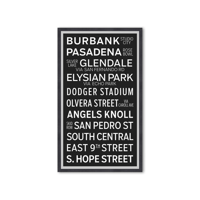 LOS ANGELES CALIFORNIA Bus Scroll - BURBANK - Foundry