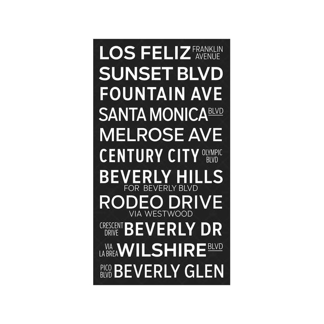 LOS ANGELES CALIFORNIA Bus Scroll - LOS FELIZ - Foundry