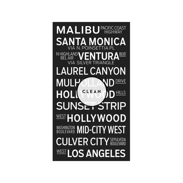 LOS ANGELES CALIFORNIA Bus Scroll - MALIBU - Foundry
