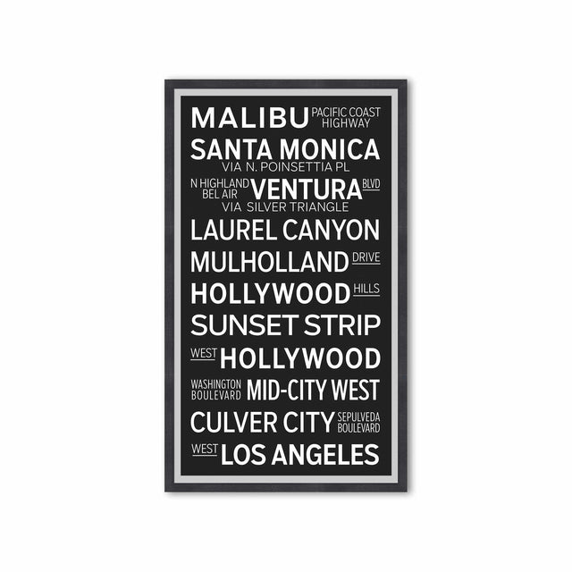 LOS ANGELES CALIFORNIA Bus Scroll - MALIBU - Foundry