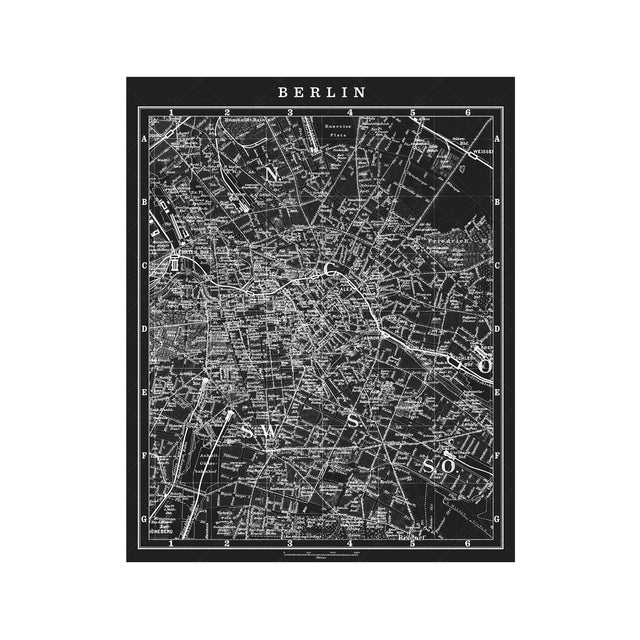 MAP of BERLIN, Circa 1900s - Foundry