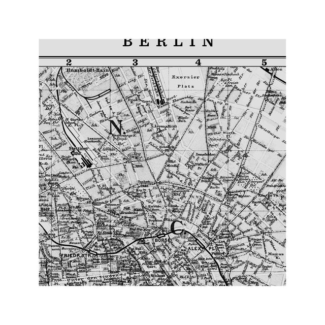 MAP of BERLIN, Circa 1900s - Foundry