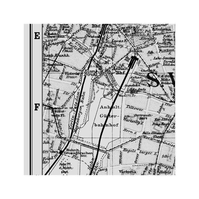 MAP of BERLIN, Circa 1900s - Foundry