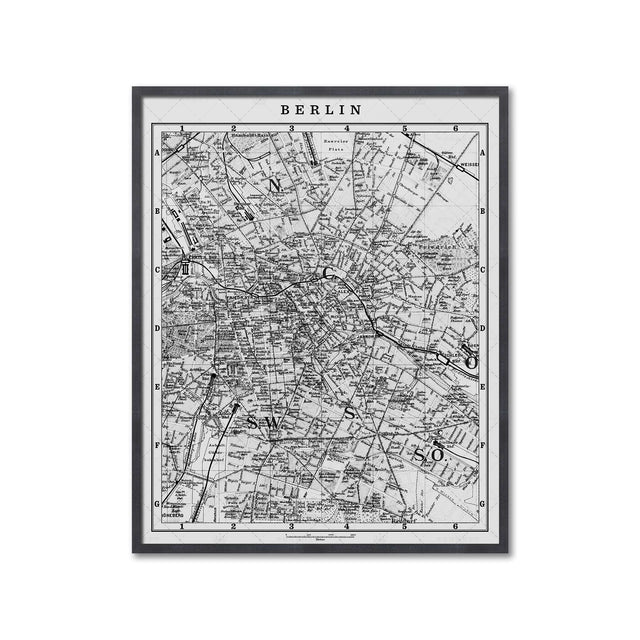 MAP of BERLIN, Circa 1900s - Foundry