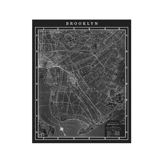 MAP of BROOKLYN, Circa 1900s - Foundry