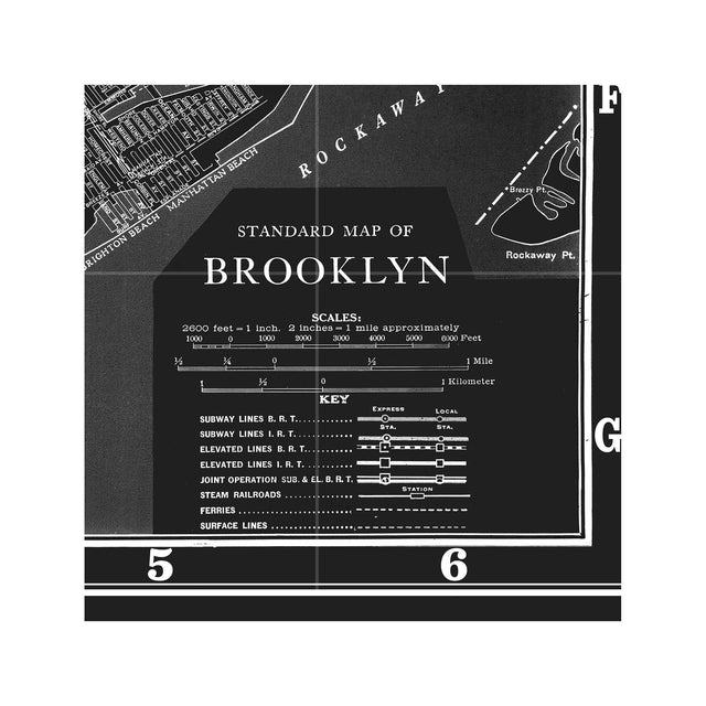 MAP of BROOKLYN, Circa 1900s - Foundry