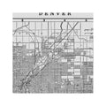 MAP of DENVER, Circa 1900s - Foundry