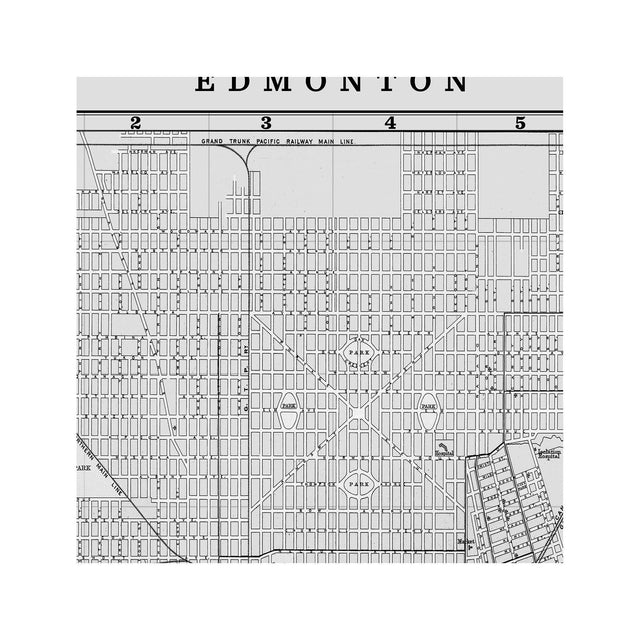 MAP of EDMONTON, Circa 1900s - Foundry