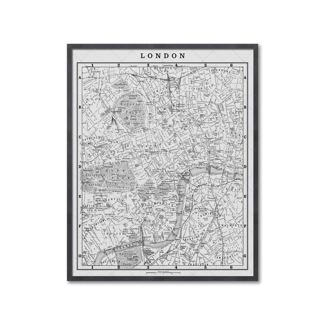 MAP of LONDON, Circa 1900s - Foundry