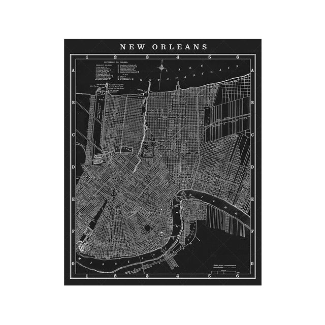 MAP of NEW ORLEANS, Circa 1900s - Foundry