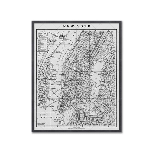 MAP of NEW YORK CITY, Circa 1900s - Foundry