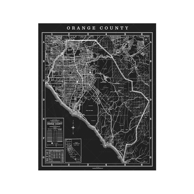 MAP of ORANGE COUNTY, Circa 1900s - Foundry