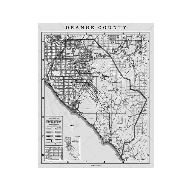 MAP of ORANGE COUNTY, Circa 1900s - Foundry