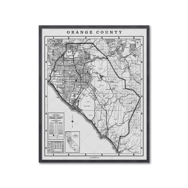 MAP of ORANGE COUNTY, Circa 1900s - Foundry