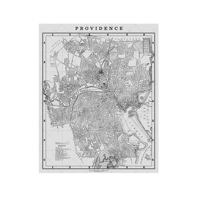 MAP of PROVIDENCE, Circa 1900s - Foundry