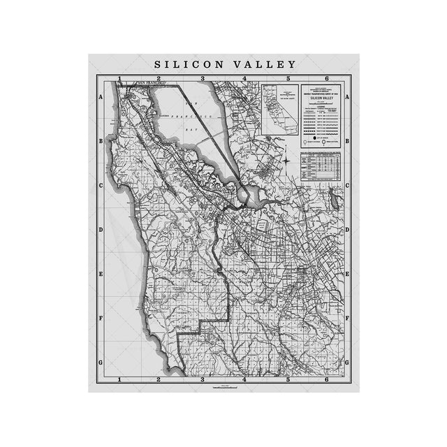 MAP of SILICON VALLEY, Circa 1900s - Foundry