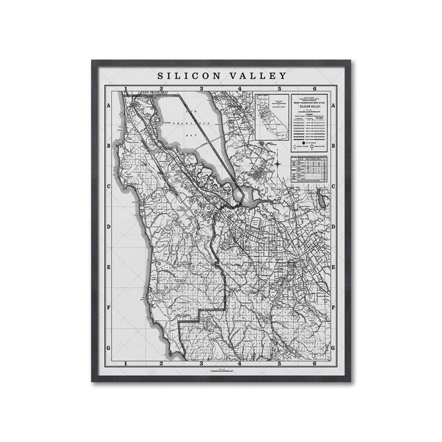MAP of SILICON VALLEY, Circa 1900s - Foundry