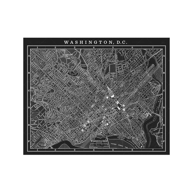 MAP of WASHINGTON DC, Circa 1900s - Foundry
