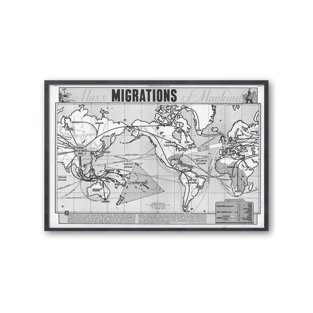 MASS MIGRATIONS of MANKIND World Map - Foundry