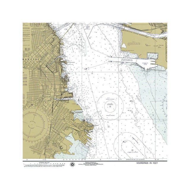 Nautical Survey Map - SAN FRANCISCO BAY - Foundry