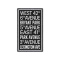 NEW YORK CITY Bus Scroll - WEST 42nd - Foundry