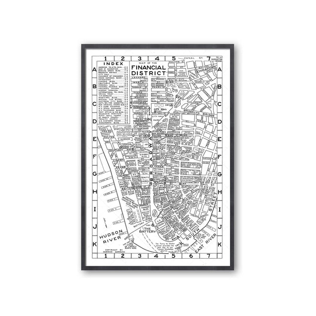 NORMAN'S MAP of the FINANCIAL DISTRICT of NEW YORK - Foundry