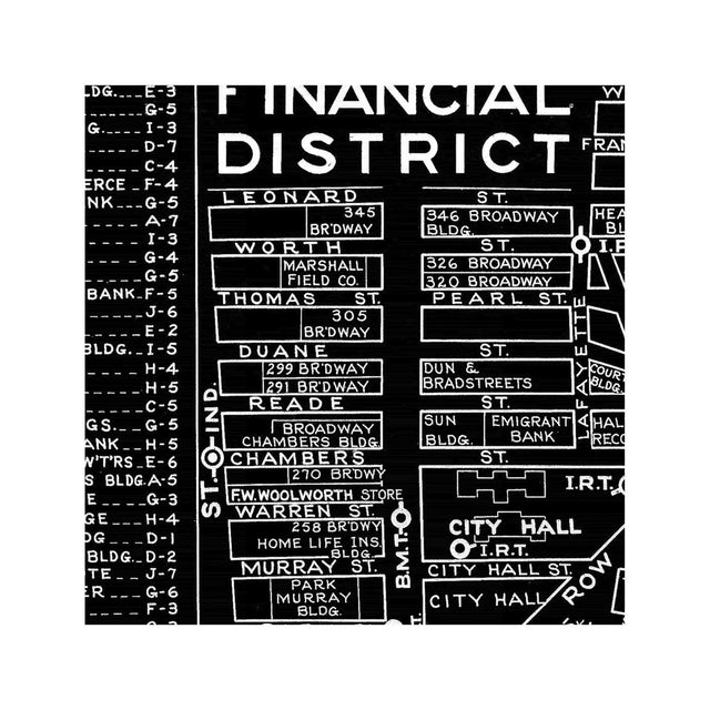 NORMAN'S MAP of the FINANCIAL DISTRICT of NEW YORK - Foundry