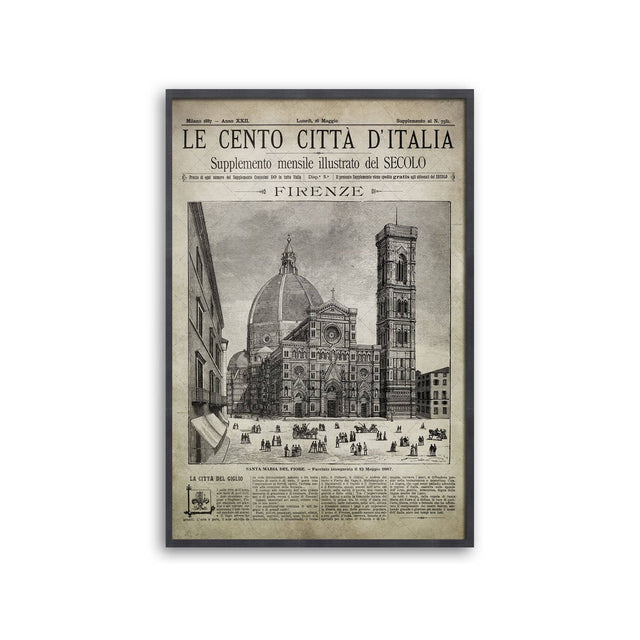Old Italian Newspaper - FIRENZE, Circa 1887 - Foundry