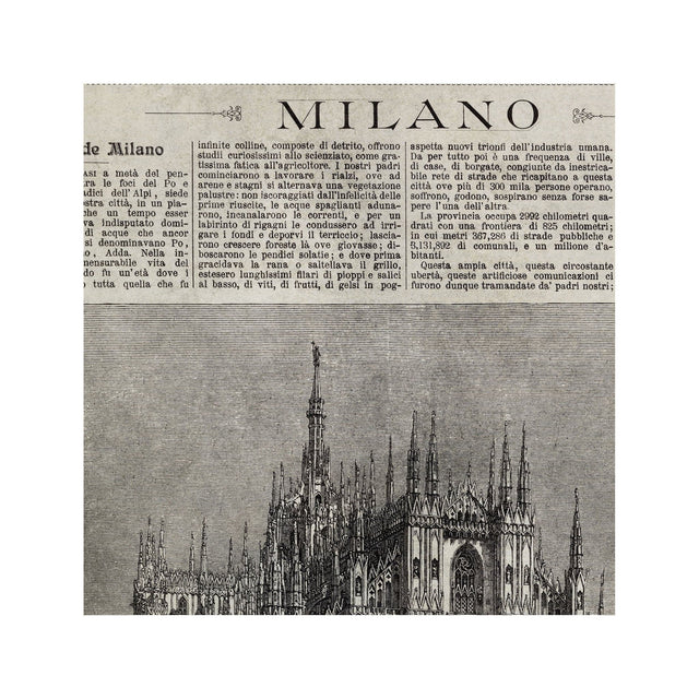 Old Italian Newspaper - MILAN, Circa 1887 - Foundry