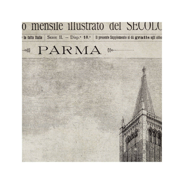 Old Italian Newspaper - PARMA, Circa 1887 - Foundry