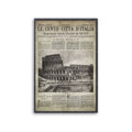 Old Italian Newspaper - ROMA ANTICA COLOSSEO, Circa 1887 - Foundry