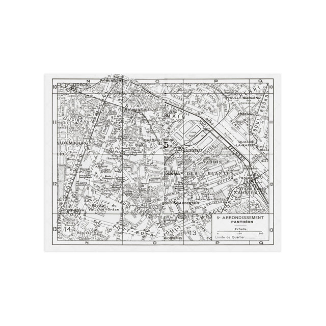 PARIS Map - 5th Arrondissement - PANTHEON - Foundry