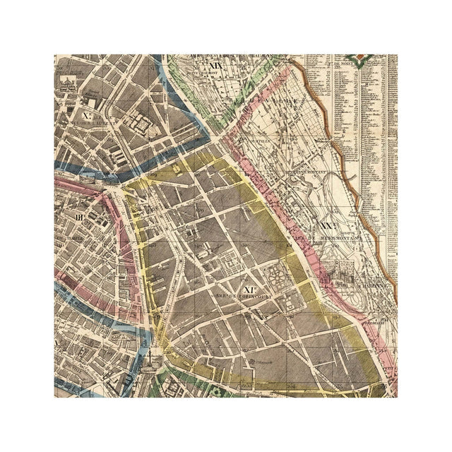 PLAN GARANTI - COMPLETE of le GUIDE DANS PARIS, Circa 1867 - Foundry